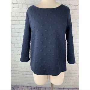 W5 Concepts Anthropologie Textured Polka Dot Top